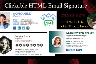 clickable html email signature or email signature