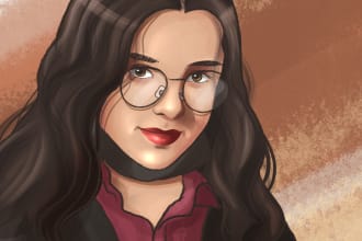 draw your 2d portrait illustration