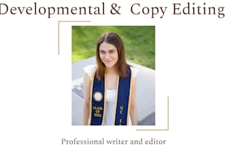 provide a developmental and copy edit for your book