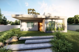 do 3d exterior, interior design, 3d model and renderings with revit and sketchup