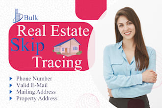 provide property search and bulk real estate skip tracing