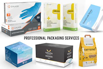 create product packaging design, box design with 3d mockup