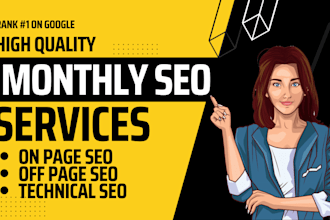 complete monthly SEO service with a free website audit