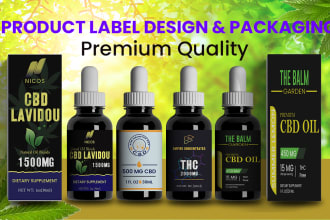 do cbd label design, supplement label, hemp label, and product packaging