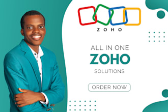set up your zoho CRM, zoho creator, zoho campaigns, zoho form and zoho books