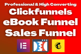 build high converting ebook selling funnel in clickfunnels, gohighlevel, systeme