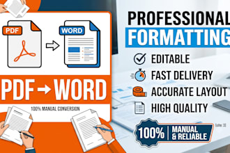 manually convert PDF to word and format editable documents