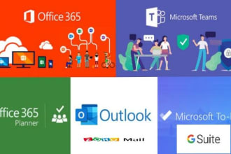 setup microsoft office 365, gsuite, zoho, outlook