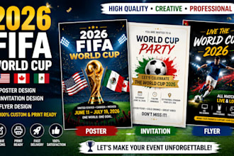 design 2026 FIFA word cup poster, word cup invitation, word cup flyer word cup