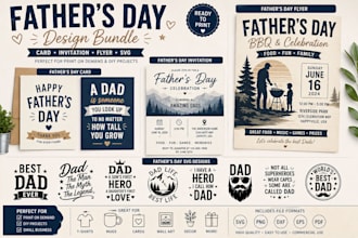 design fathers day card fathers day invitation fathers day flyer fathers day svg