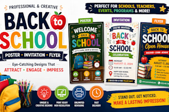 design back to school poster, school invitation, school flyer, coloring book