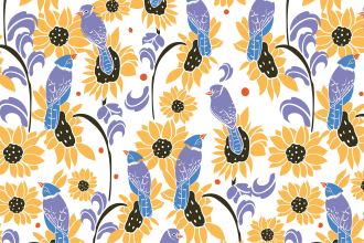 draw floral seamless pattern design textile prints