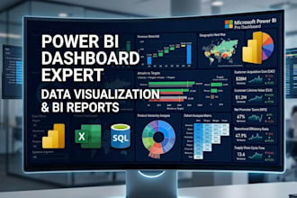 develop power bi dashboards, dax reports, and analytics solutions
