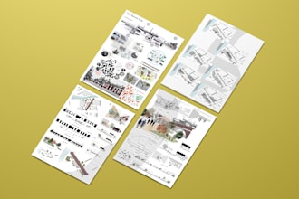design impressive architecture presentation board and poster