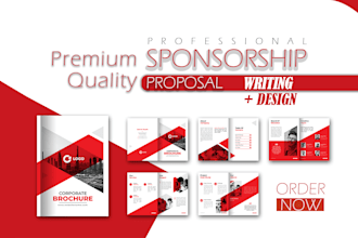 do sponsorship proposal or sponsorship letter, fundraising, packages, design