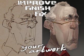 fix or finish your artwork or a sketch
