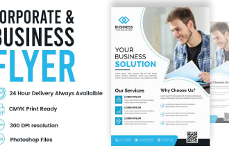 create professional corporate and business flyer for you