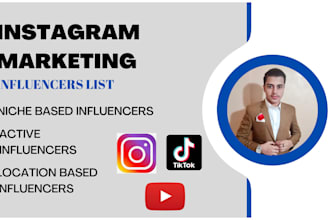 make the best instagram youtube tiktok influencer list for influencer marketing
