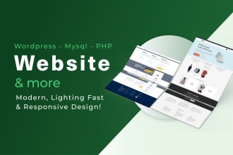 build wordpress website, modern, light and responsive