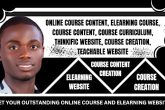 create ebook online course, lesson plan, content writing, online course creation