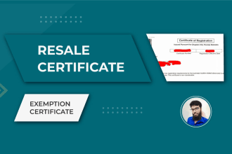 create the resale certificates or sales tax permits in all states