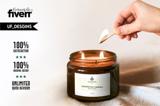 design luxury candle labels, boxes, and product label