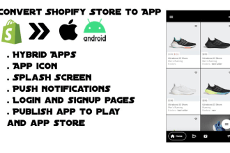 convert shopify store to ios and android apps
