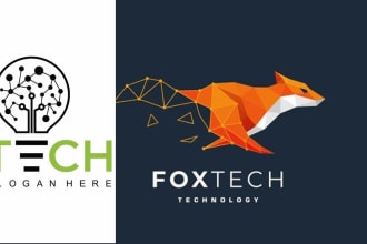 design modern tech startup logo