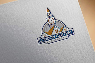 do a luxury real estate, property, and construction logo