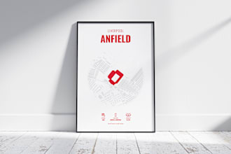 design print ready any stadium map poster in 24 hours
