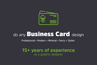 Top 5!  do professional business card design