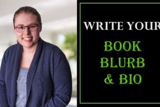 write your book blurb or author bio