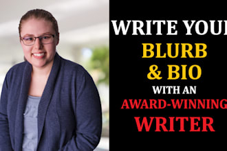 write your book blurb or author bio