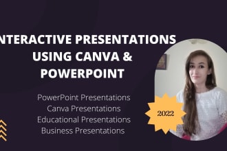 make an interactive presentation using canva and powerpoint