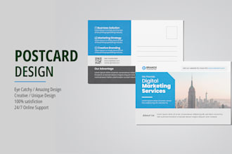 design real estate,medical,roofing,lawn care, cleaning postcard or eddm in 24hrs