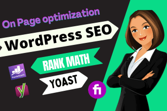 do on page wordpress SEO with rank math or yoast on the website