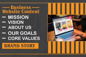 write a powerful mission and vision, ,core values,  and brand story in 24hours