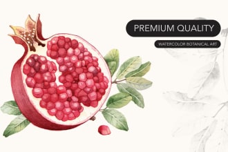 paint amazing fruits, vegetables, mushrooms or plants
