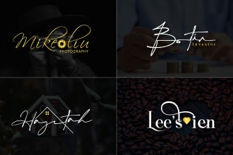 do custom handwritten signature logo design