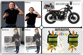 professionally bulk background removed from image, white, cut out photos