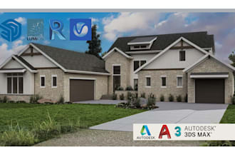 do 3d exterior rendering and 3d model design in revit, lumion or sketchup