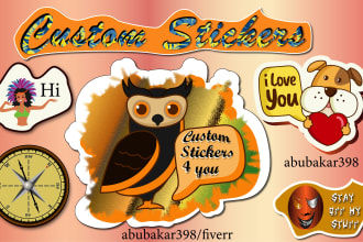 design a custom sticker, badge, label, or cards for you