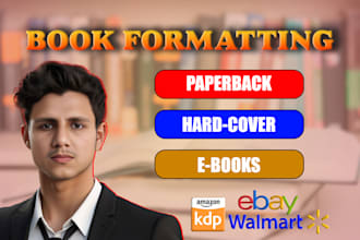 do book formatting for KDP, ingramspark, lulu, paperback, ebook, hard cover