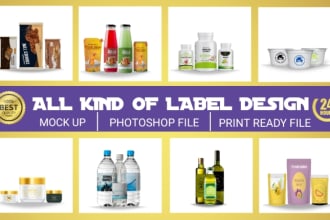 do product label design, supplement, bottle, creative