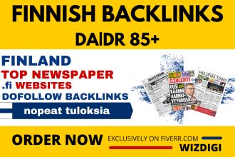 increase finland SEO rankings from top fi  newspapers finnish backlinks