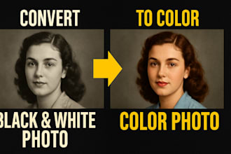 color a black and white photo and vice versa