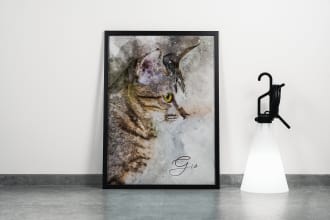make a pet portrait into an amazing digital watercolor
