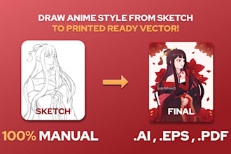 draw simple vector anime style