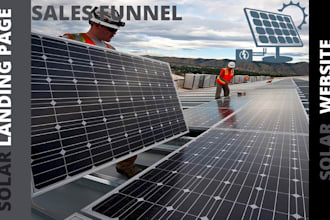 build professional solar website, solar landing page that sells your solar items