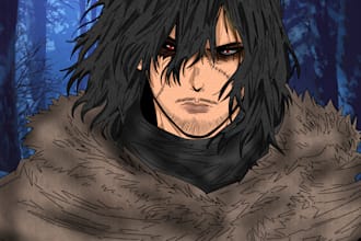 redraw your original character in my 2d anime style sfw